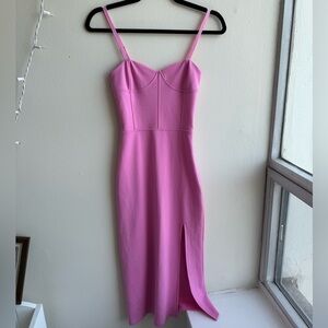Open Edit Pink Spaghetti Strap Midi Dress